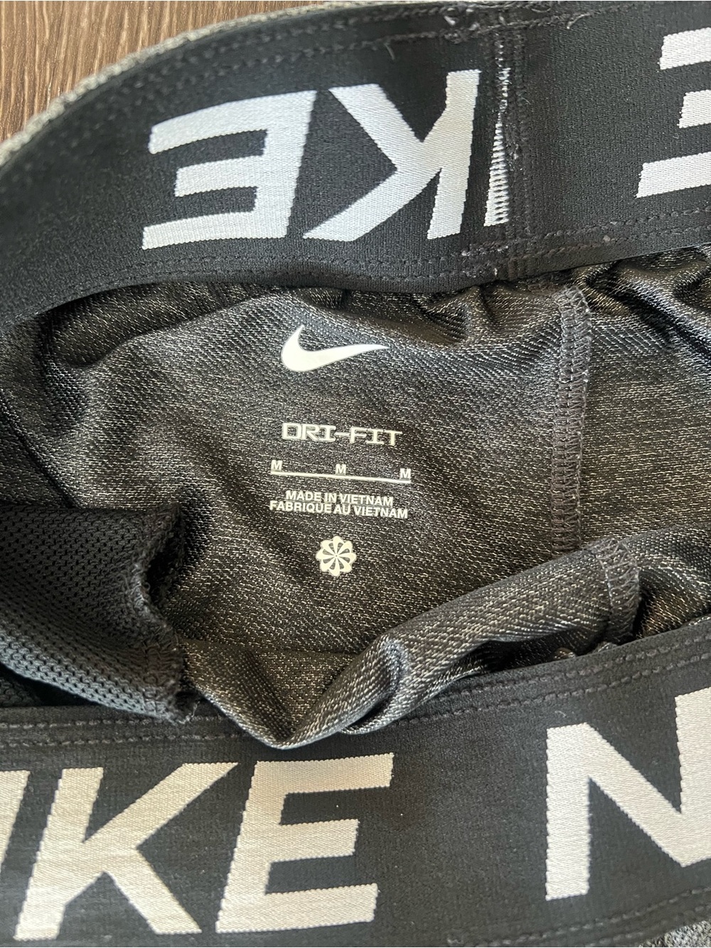 Nike Women’s Gray Athletic Running Shorts with Black Drawstring - Picture 2 of 2